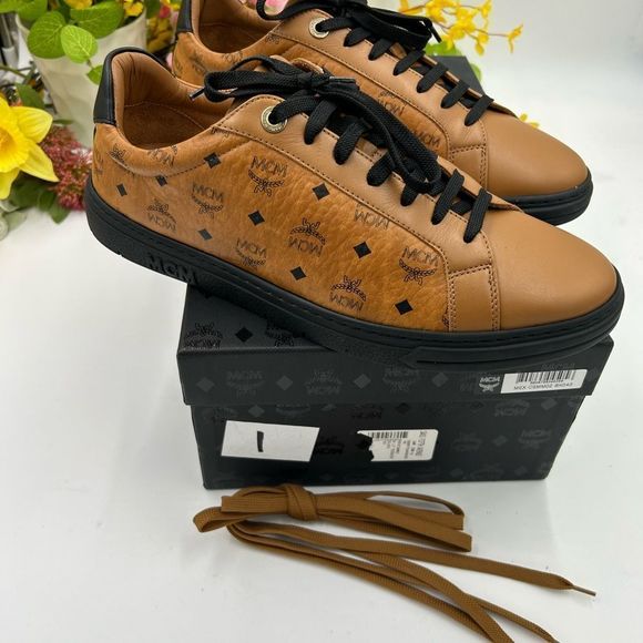 MCM Tan Leather Sneakers - Picture 3 of 9